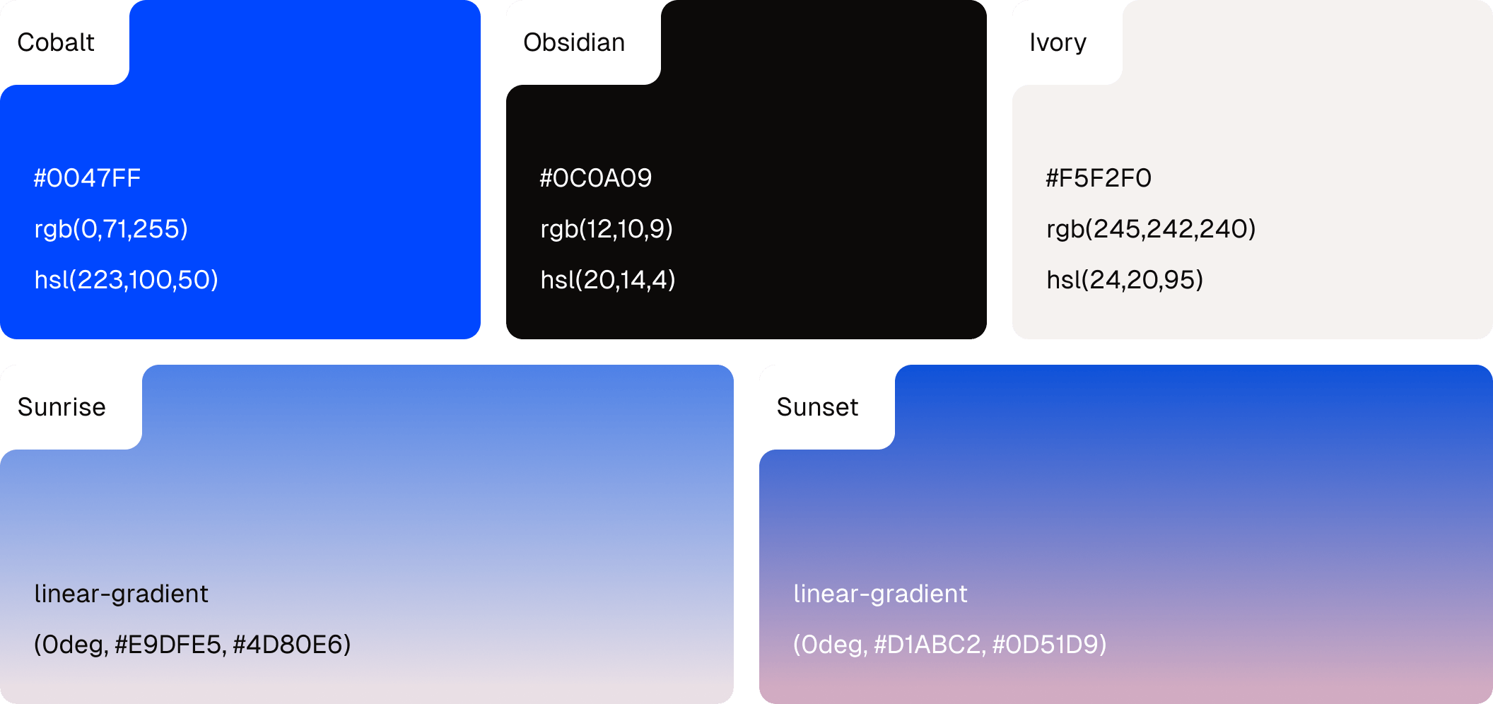 Felix color palette